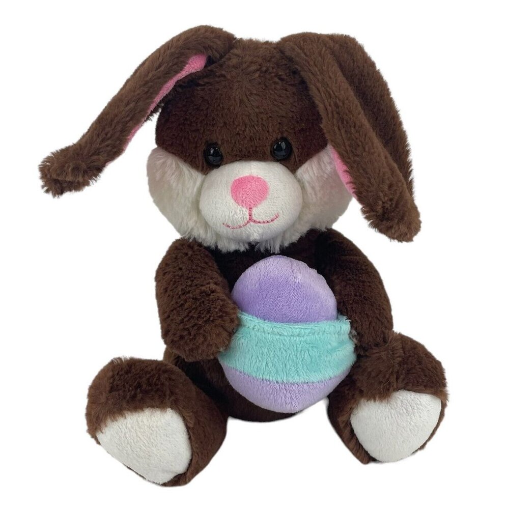 Animal Adventure Bunny Rabbit 10" Plush Easter Egg‎ Pocket Brown Stuffed Toy